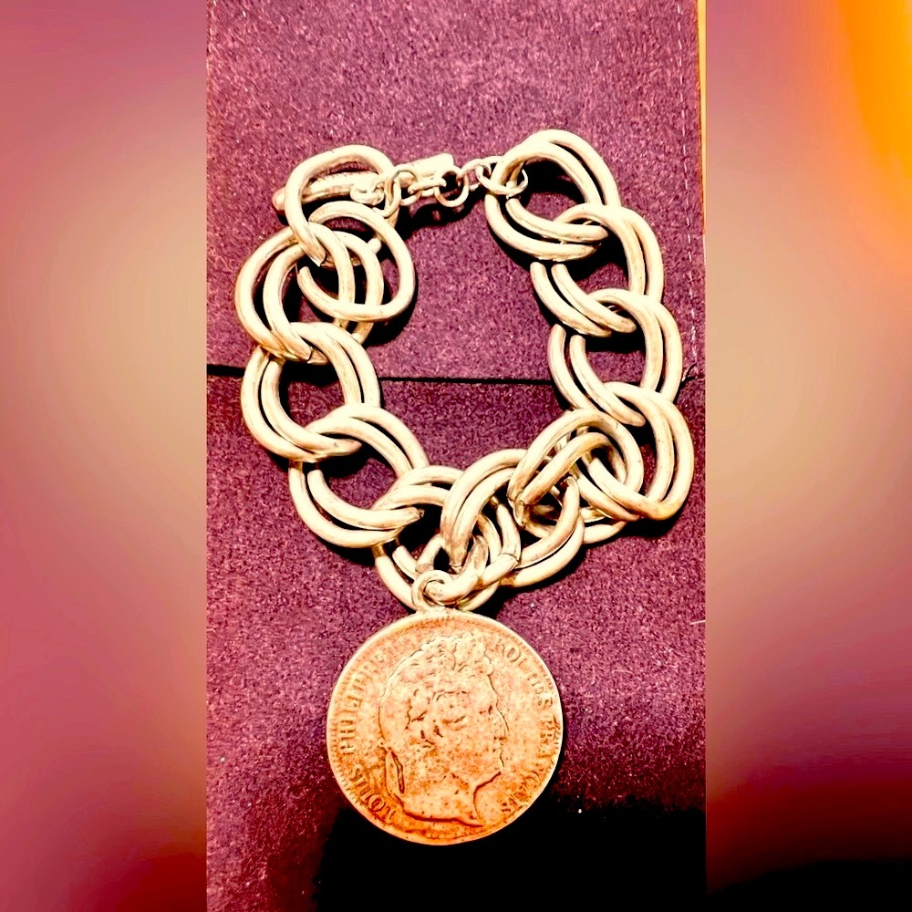 Silver Pewter chunky chain link bracelet - Picture 7 of 7